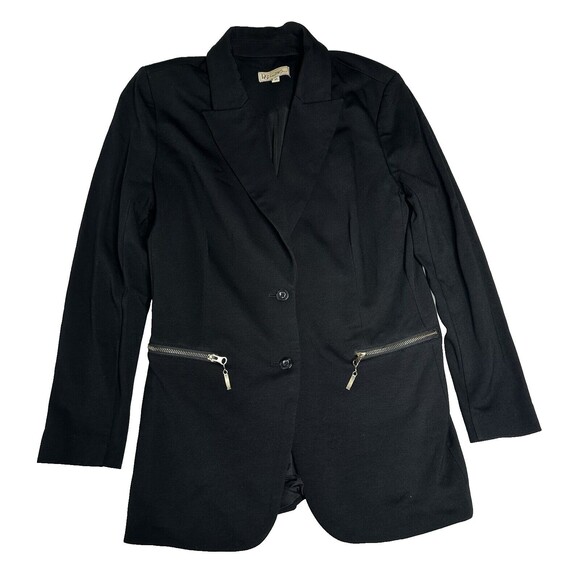 Diane Gilman Jackets & Blazers - DG2 by Diane Gilman 2 Button Blazer Jacket Zippered Pockets Black Size Medium